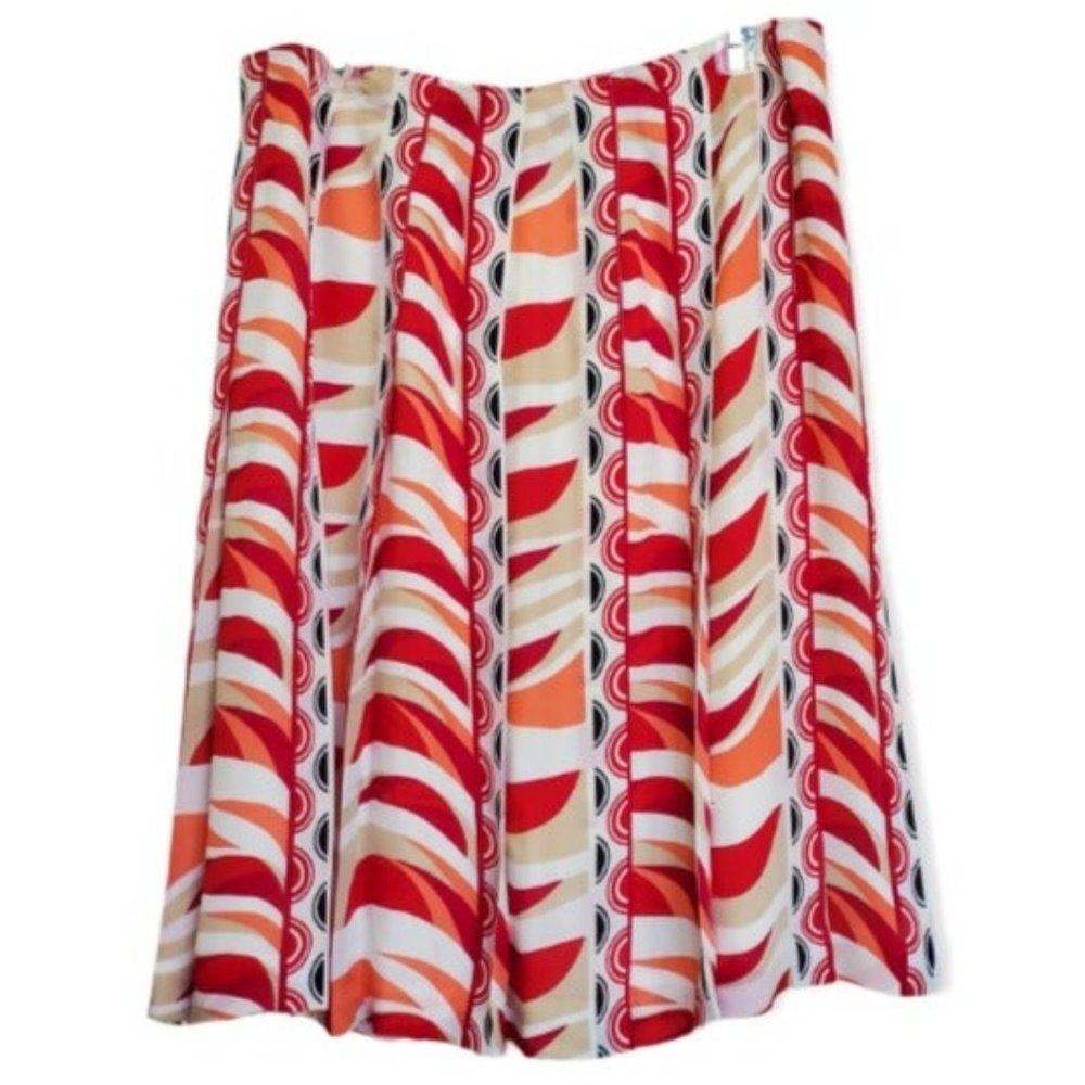 Josephine Chaus Silk Skirt, Multi-million, Size 14